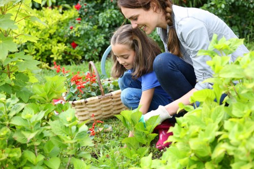 Local climate impact on garden maintenance in Southwark with diverse plant species.