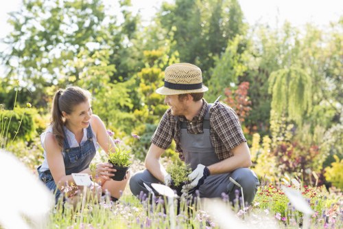 Eco-friendly garden maintenance practices in action